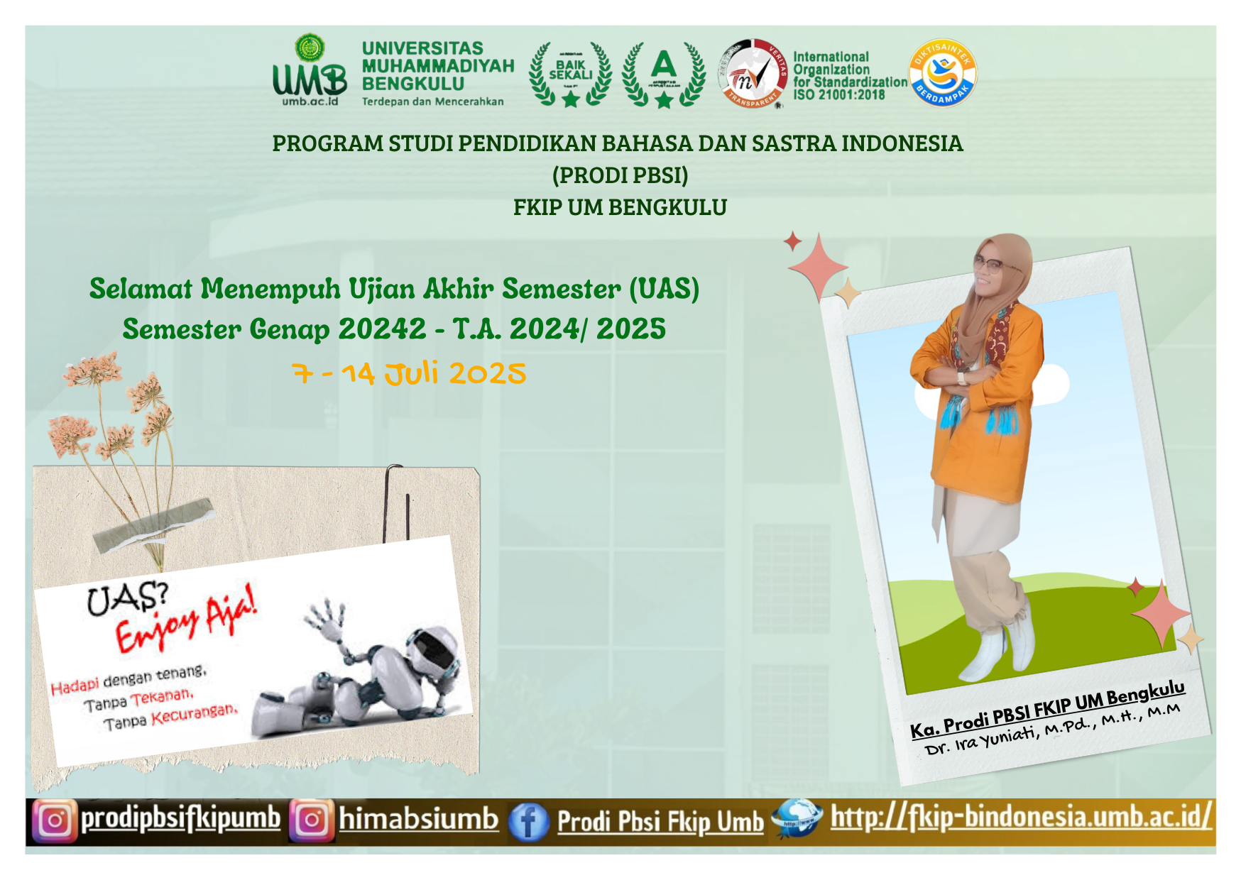 UJIAN AKHIR SEMESTER GENAP 20242 – T.A. 2024/ 2025